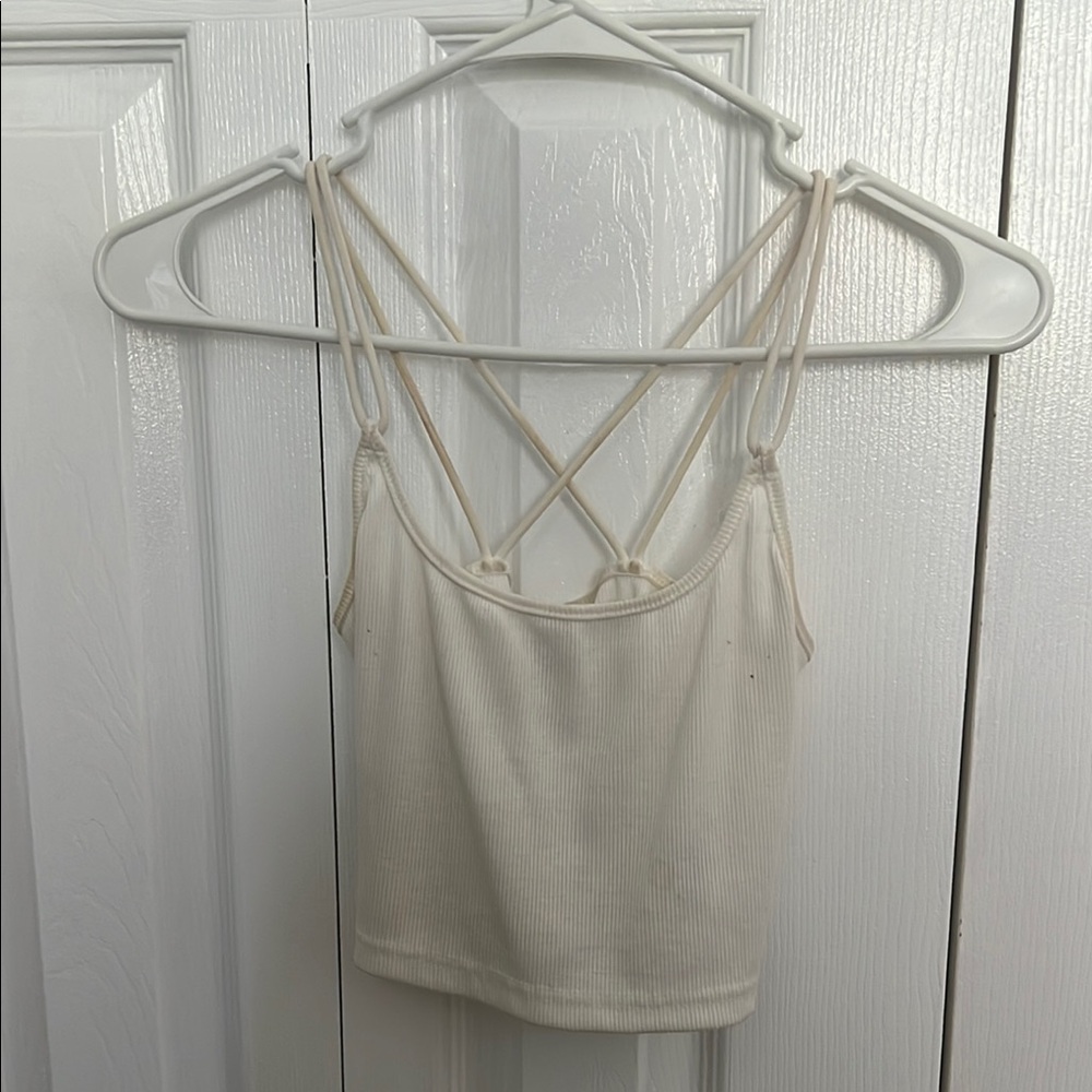 SHEIN White Strappy Crop Top